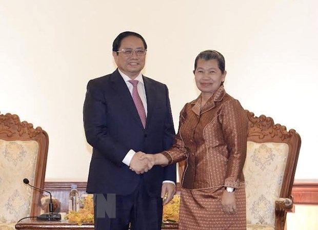 Thủ tướng Phạm Minh Chính tiếp Phó Thủ tướng Campuchia Men Sam An