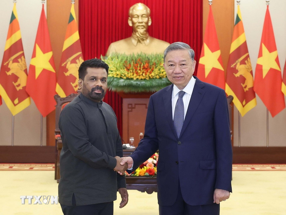 Vietnamese Party leader receives Sri Lankan President