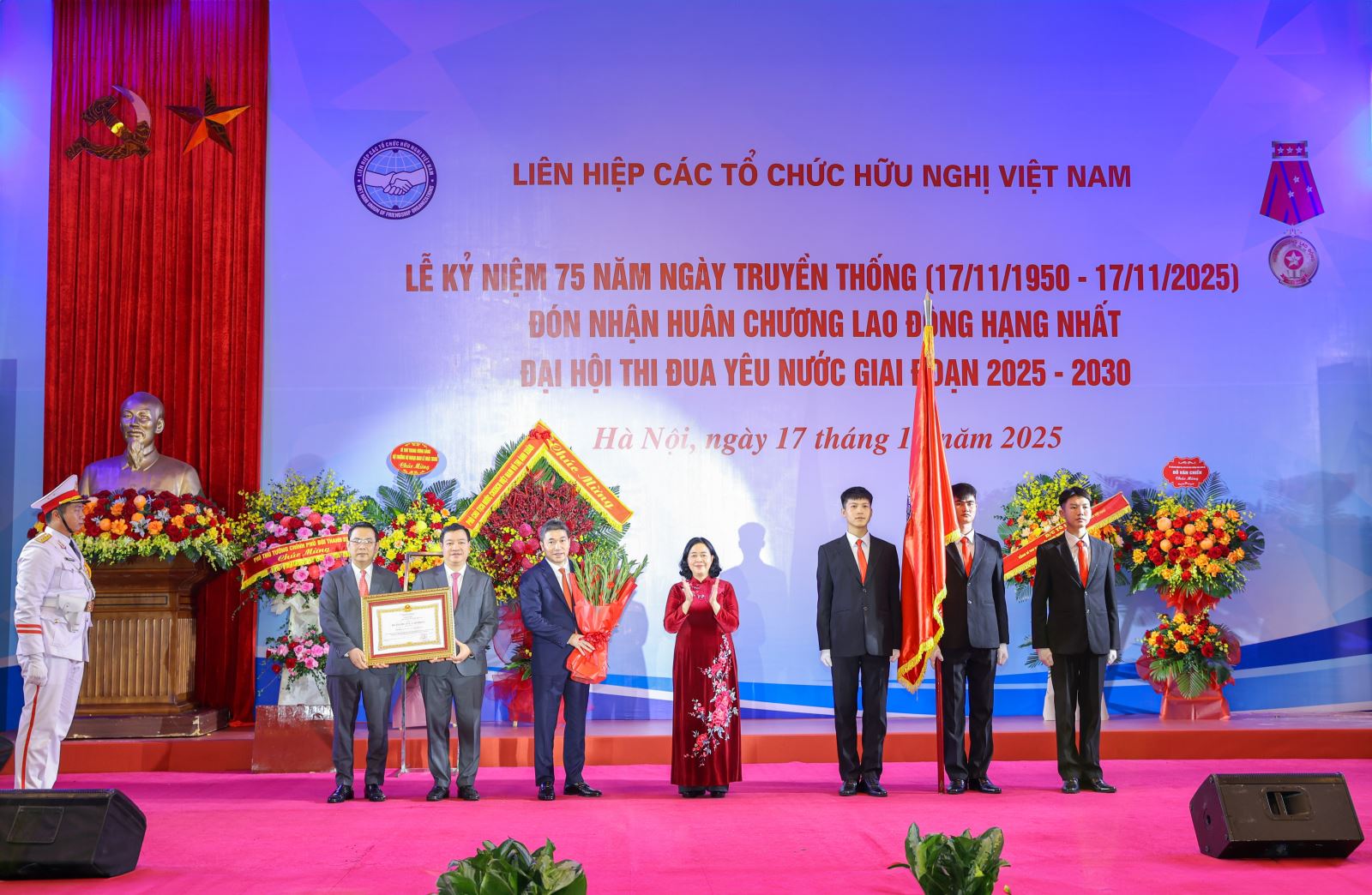 Liên hiệp các tổ chức hữu nghị Việt Nam kỷ niệm 75 năm Ngày truyền thống và Đại hội Thi đua yêu nước giai đoạn 2025 - 2030