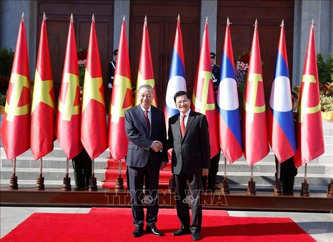 Party General Secretary To Lam pays a state visit to Laos