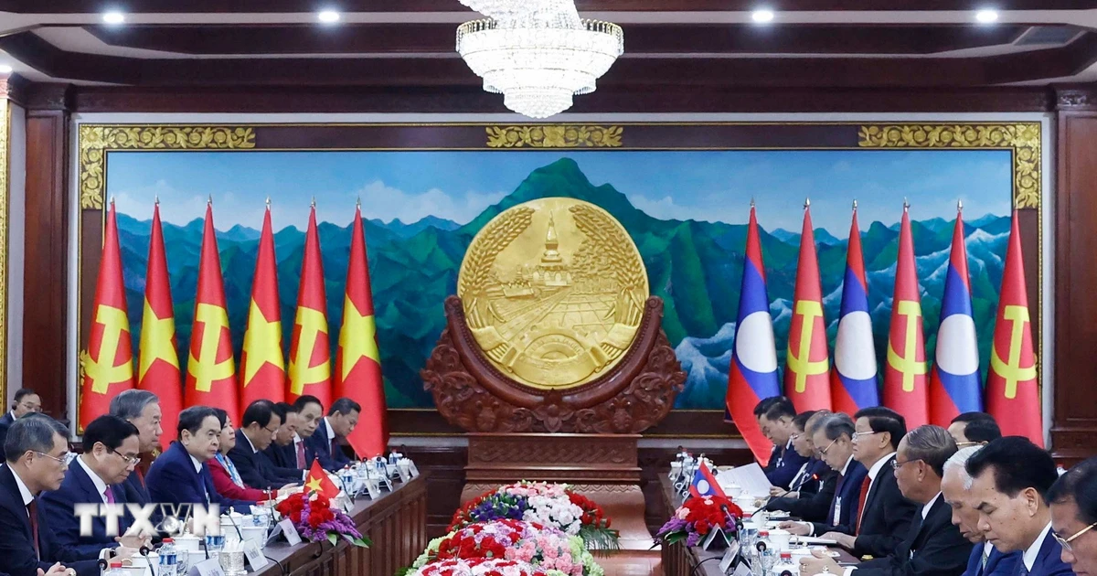 Tổng Bí thư Tô Lâm hội đàm với Tổng Bí thư, Chủ tịch nước Lào Thonglun Sisoulith